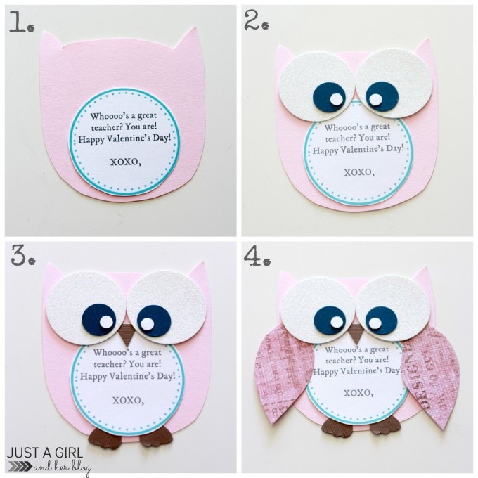 Owl Valentine Teacher Gifts by Just a Girl and Her Blog