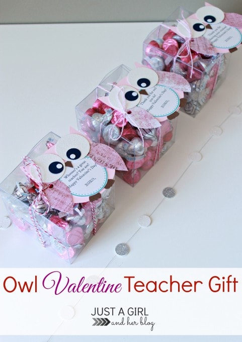 Owl Valentine Teacher Gift by Just a Girl and Her Blog