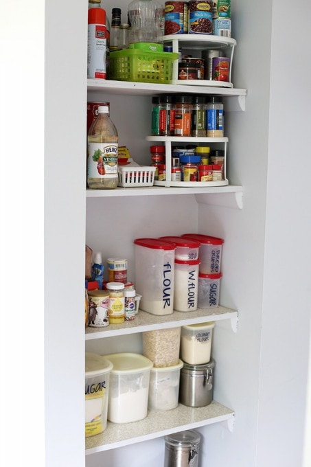 tiny pantry in a townhouse