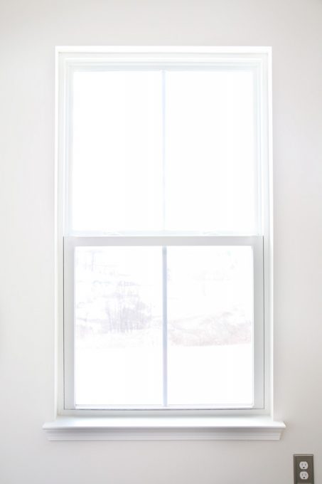 a recessed window in the dining room