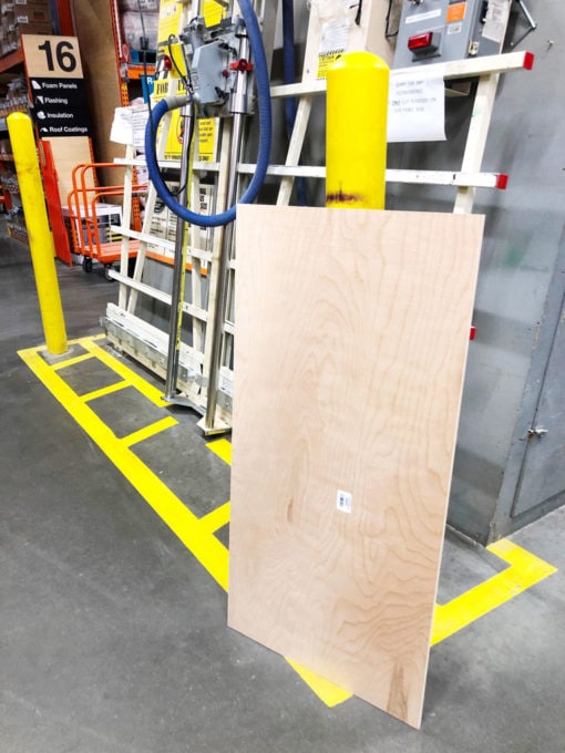 Sheet of Plywood for Making Covers for Wire Shelves