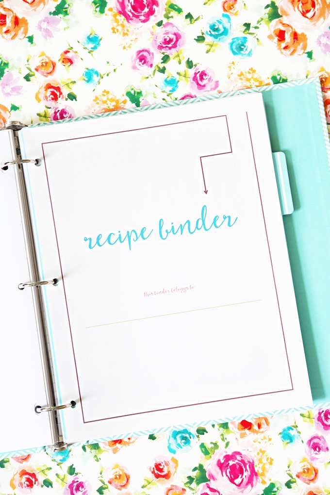 Organized Recipe Binder