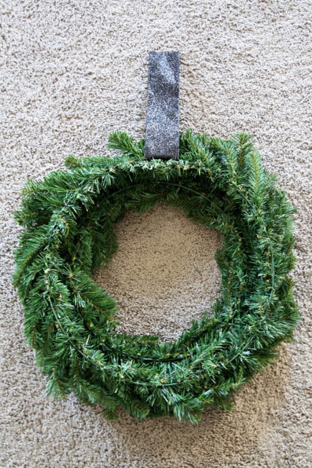 Outdoor Wreath on Hanging Ribbon for Christmas