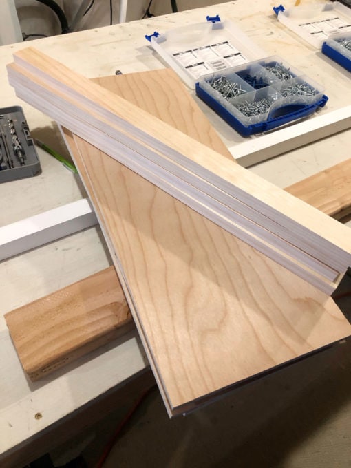 Plywood and 1x2s to Create Wire Shelf Covers