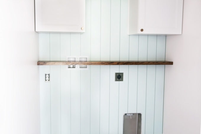 Shelf Installed in Laundry Room