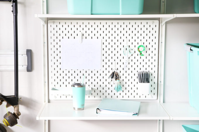 IKEA SKADIS Pegboard in an Organized Garage