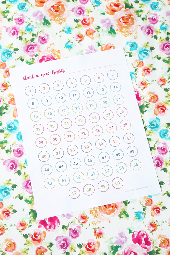 Start a New Habit Free Printable