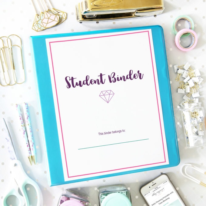 Deluxe Student Binder Printables | https://www.abbylawson.com/deluxe-student-binder-printables