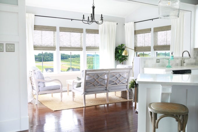 Sunroom with View of Farm Land