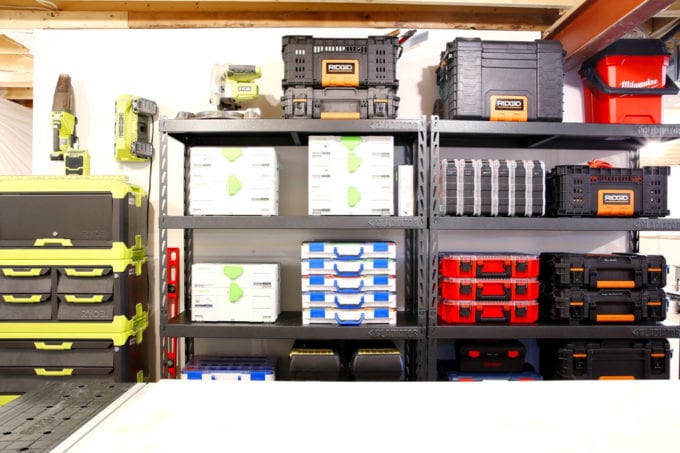 Tool Storage in an Organized Basement Workshop