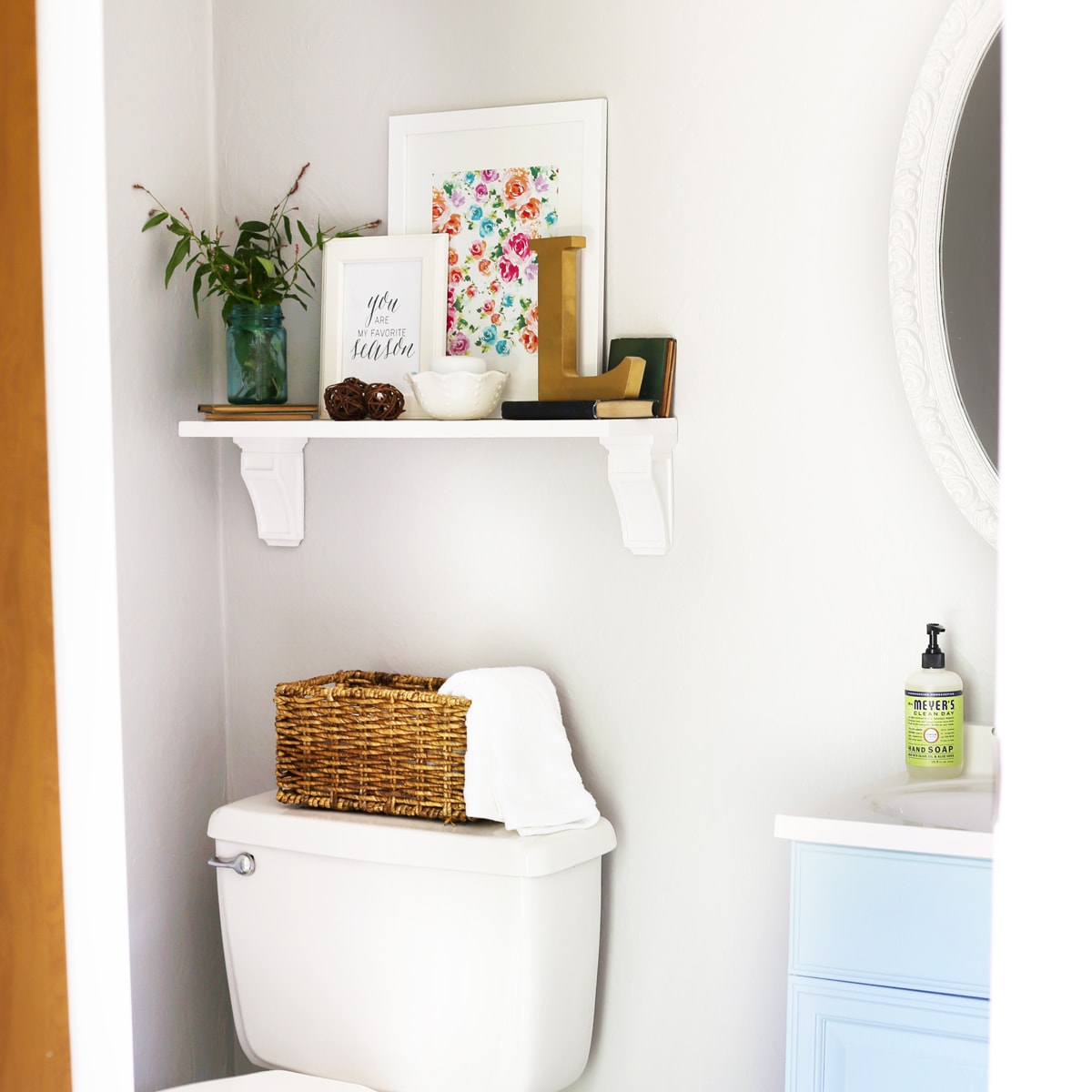 Powder Room Makeover for Less Than $50