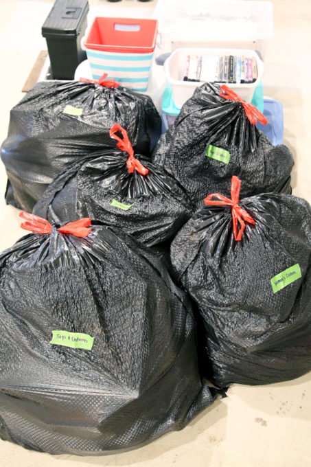 Bags of Clothes to Donate After Decluttering Clothes