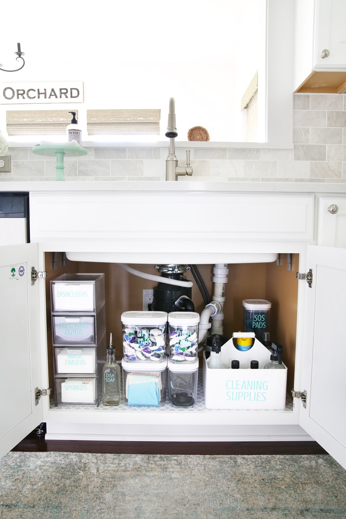 How to Organize Under the Kitchen Sink