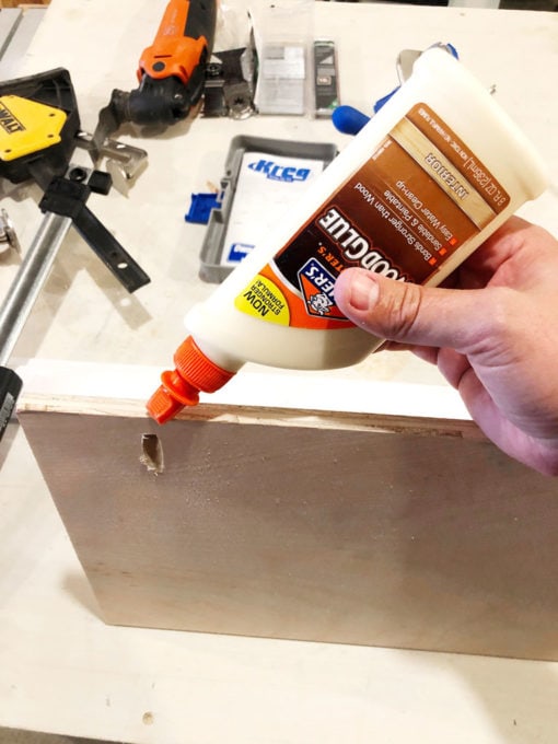 Using Wood Glue on Shelf