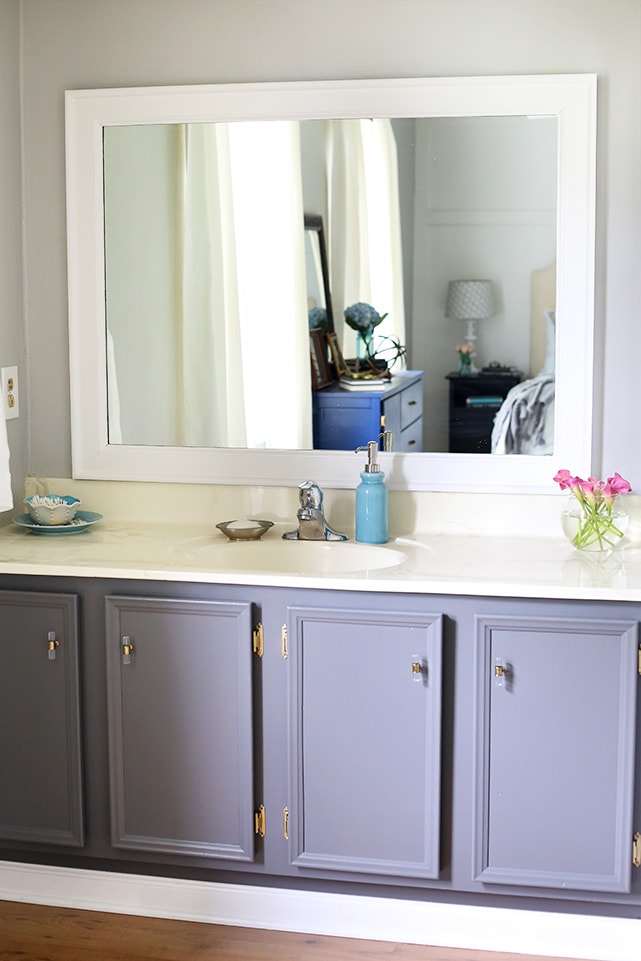 High/Low Bathroom Cabinet Organization | JustAGirlAndHerBlog.com