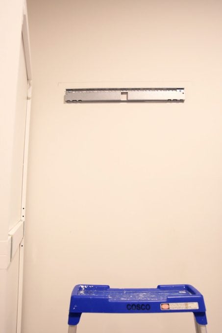 besta rail system mounted to the wall