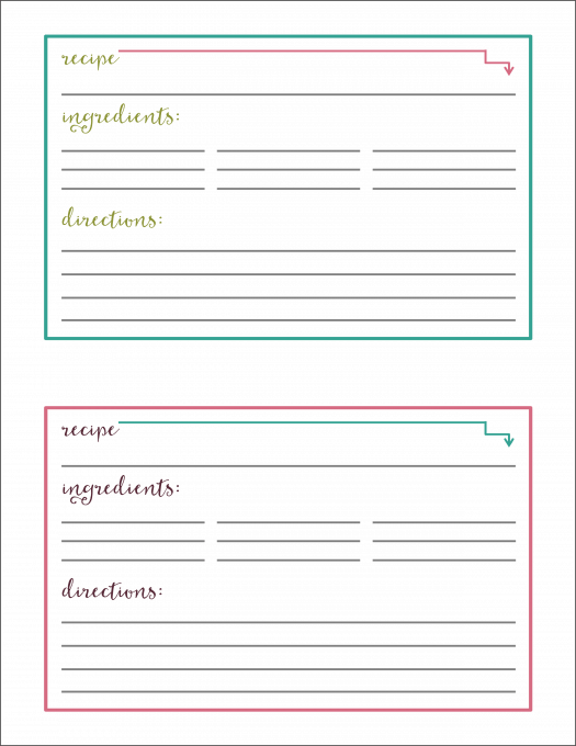 Love these super cute free printable recipe cards! She even gives two styles -- one type to fit in a recipe binder and also traditional 4 x 6 recipe cards! Head over to the post to print yours and organize your recipes!