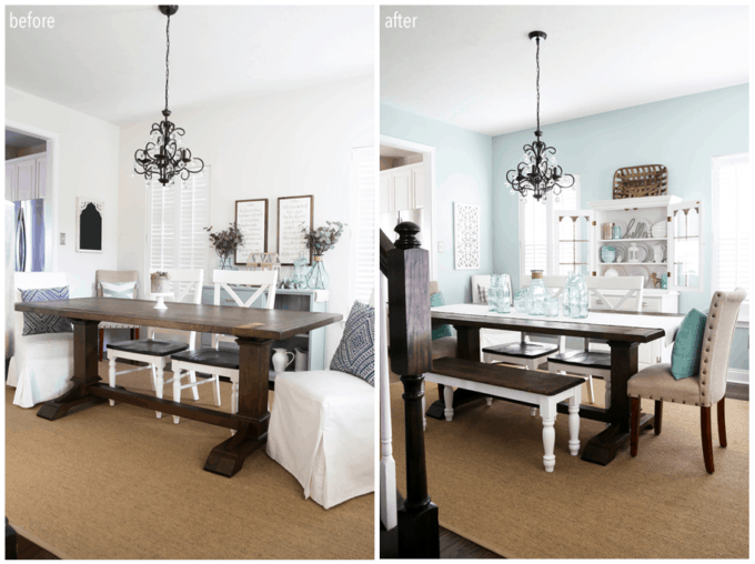 Dining Room Decor Before and After