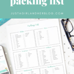 Free Printable Packing List for Organized Travel