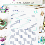 Love this pretty and free travel plans printable-- such a great way to get organized for vacation! Pop over to the post to snag your copy!