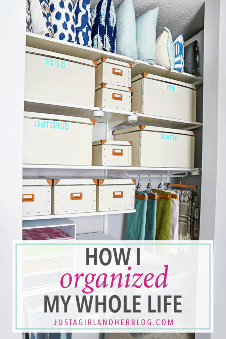 Love this simple, yet effective method for organizing every area of your life! Click over to the post to snag the cute printable!