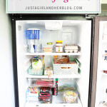 Love the ideas and strategies she uses to organize a small refrigerator! I need to put some of these to work in my on refrigerator organization! Click through to the post to see all of her organizing tips and tricks!