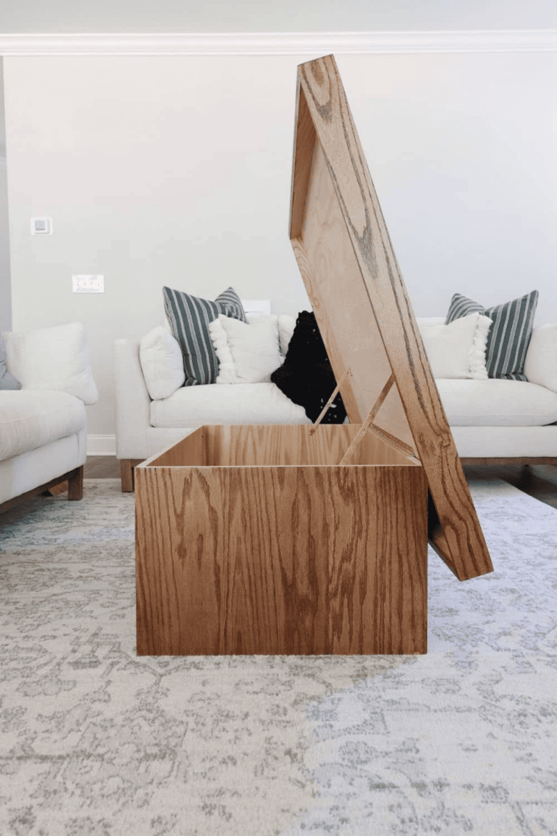 DIY Coffee Table with Lots of Board Game Storage from Pine and Poplar