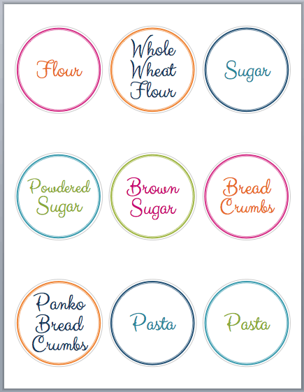 free pantry labels printable