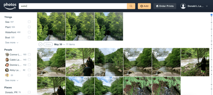 Water Images in Amazon Photos