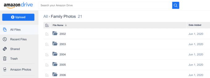 Photos Organized in Amazon Drive