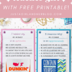 Simple, Meaningful Teacher Gift with Free Printables