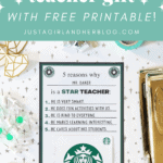 Simple Starbucks Teacher Gift with Free Printable!