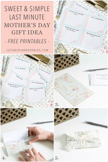 Sweet and Simple Last Minute Mother's Day Gift Idea with Free Printables