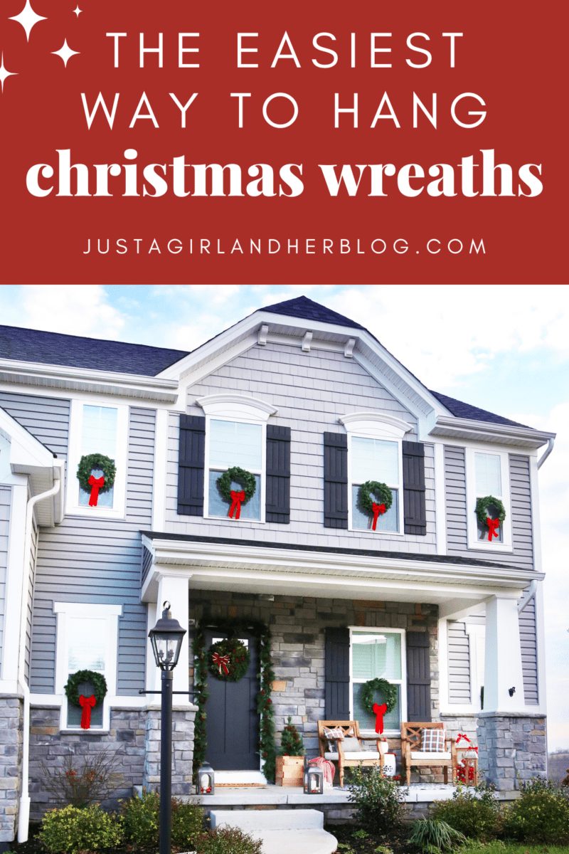 The Easiest Way to Hang Christmas Wreaths