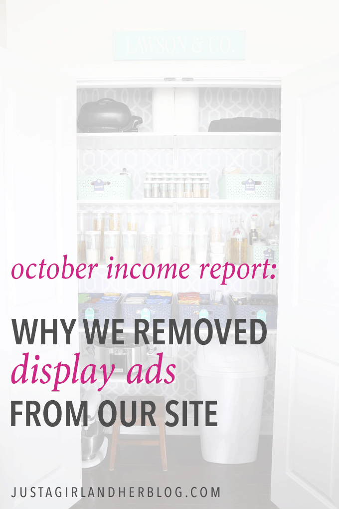 This blogger removed display ads from her site and still had her best income month ever! Click through to see her full income report-- it's incredible!